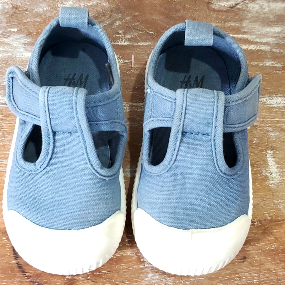 H&M cotton canvas light blue sandals size 5.5 - Picture 1 of 13